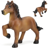 große Spardose Pferd - braun mit Verschluss - aus Kunstharz/Polyresin - 17,5 cm - stabile Sparbüchse - Sparschwein - für Kinder & Erwachsene/lustig wi..