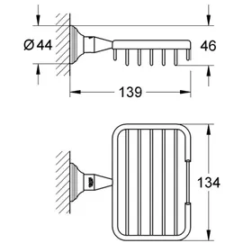 Grohe Essentials Authentic Ablagekorb, klein, 1 Stück, chrom