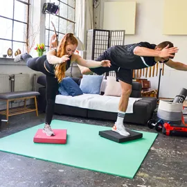 Eyepower 12mm Trainingsmatte mit Rand - 90x90cm Bodenschutz-Matte