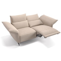 Sofanella 2-Sitzer Stoff Cuneo, Relaxsofa, Designsofa, Designer Couch, Italienisches Sofa, 2er Sofa beige