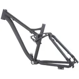 QUYCOIU 26-Zoll-Mountainbike-Rahmen Federungsrahmen Aus Aluminiumlegierung Softtail-Federungsrahmen Scheibenbremsen Innenbreite 135 Mm Tretlager 68 X 34Mm(Black)