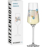 Ritzenhoff & Breker RITZENHOFF 3441006 Proseccoglas 200 ml – Serie Sparkle Motiv Nr. 12 mit Unterwasserwelt, mehrfarbig – Made in Germany