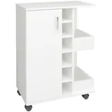 VCM Küchenwagen - weiß ¦ Maße cm B. 63 x T. 40 ausreichend Stauraum rollbar Servierwagen Esilo M