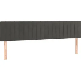 vidaXL Boxspringbett 200 x 200 cm Dunkelgrau
