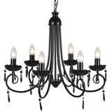 vidaXL Dayna 6-flg. 46 cm schwarz Acryl Metall