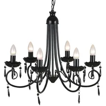 vidaXL Dayna 6-flg. 46 cm schwarz Acryl Metall
