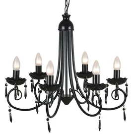 vidaXL Dayna 6-flg. 46 cm schwarz Acryl Metall