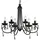 vidaXL Dayna 6-flg. 46 cm schwarz Acryl Metall