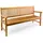 VCM Gartenbank 180 x 60 x 70 cm Braun