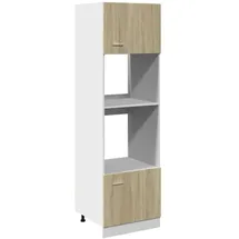 vidaXL Mikrowellenumbauschrank Sonoma-Eiche 60x57x207 cm Holzwerkstoff