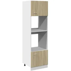 vidaXL Mikrowellenumbauschrank Sonoma-Eiche 60x57x207 cm Holzwerkstoff