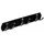 Hettich Garderobenhaken Edelstahl 3-reihig 3,8 x 28 cm Schwarz/Silber
