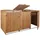 MCW XL 3er-/6er-Mülltonnenverkleidung MCW-H74, Mülltonnenbox, erweiterbar 126x238x98cm Holz MVG ~