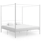 vidaXL Himmelbett Weiß Metall 180x200 cm