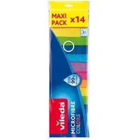 Vileda COLORS MAXI PACK Mikrofasertücher Polyester 60 °C waschbar, 14 St.