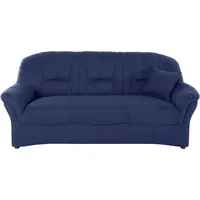 DOMO collection 3-Sitzer DOMO COLLECTION "Bahia, bequem und komfortabel, zeitloses & elegantes Sofa", blau (dunkelblau), B:200cm H:91cm T:92cm, Luxus-Microfaser (100% Polyester), mit Muster;Struktur (100% Polyester), Sofas, inklusive Federkern