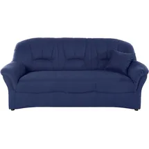 DOMO collection 3-Sitzer DOMO COLLECTION "Bahia, bequem und komfortabel, zeitloses & elegantes Sofa", blau (dunkelblau), B:200cm H:91cm T:92cm, Luxus-Microfaser (100% Polyester), mit Muster;Struktur (100% Polyester), Sofas, inklusive Federkern