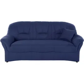 DOMO collection 3-Sitzer DOMO COLLECTION "Bahia, bequem und komfortabel, zeitloses & elegantes Sofa", blau (dunkelblau), B:200cm H:91cm T:92cm, Luxus-Microfaser (100% Polyester), mit Muster;Struktur (100% Polyester), Sofas, inklusive Federkern