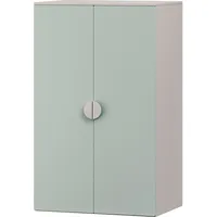 [en.casa] Kinderkleiderschrank, Sandnes 123x60x40 cm Weiß/Mintgrün