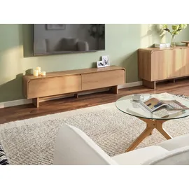 Beliani Deloraine TV Möbel 176 cm Hellbraun Holzwerkstoff