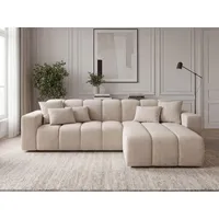 GRAINGOLD Ecksofa Nork Beige Rechts