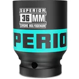 KIRXST Schlagschrauber Nüsse 3/4 Zoll, 36mm Tief Kraft Stecknüsse, Metrischer Langnüsse, Schlagnüsse für Reifenwechsel, Motorreparaturen und Allgemeine Wartung