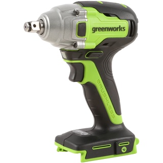 Greenworks GD24IW400 Akku Schlagschrauber mit bürstenlosem Motor, 0-2800 U/min, 0-4000ipm, 400Nm Drehmoment, 1/2" Adapter OHNE 24V Akku & Ladegerät, 3 Jahre Garantie