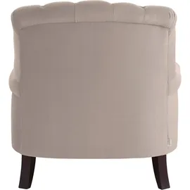 Home Affaire Loveseat HOME AFFAIRE "Amiens Sessel Loungesessel", beige, B:93cm H:94cm T:144cm, Struktur fein (100% Polyester);Samtoptik (100% Polyester), Sessel, mit wunderschöner Knopfheftung im Rücken