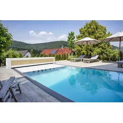 Pool-Rollo / Pool-Abdeckung elektrisch / automatisch - Geschlossen