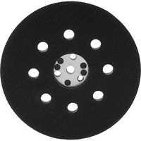 Klett Schleifteller Ø 125 mm | 1 Stück | schwarz | Zubehör für Exzenterschleifer | 8-Loch | für 125mm Schleifscheiben | Poliermaschine | Tellerschleifer