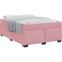 VidaXL Bettrahmen mit Matratze Rosa 140 x 200 cm