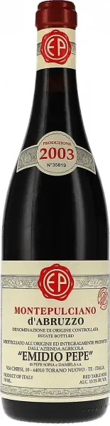 Montepulciano d ́Abruzzo DOC, Selezione Vecchie Vigne Emidio Pepe 2007