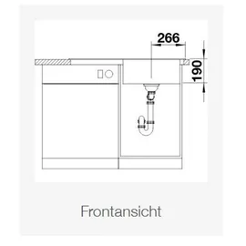 Blanco Zenar 5 S InFino Becken rechts schwarz (526046)