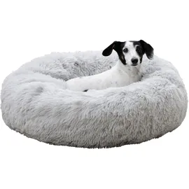 Kerbl Kuschelbett Fluffy Ø 76 cm hellgrau