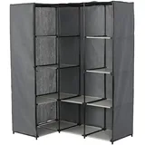 Hti-Living Eckschrank Lena 129 x 169 x 0 cm Grau/Silber