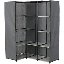 Hti-Living Eckschrank Lena 129 x 169 x 0 cm Grau/Silber
