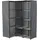 Hti-Living Eckschrank Lena 129 x 169 x 0 cm Grau/Silber