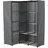 Hti-Living Eckschrank Lena 129 x 169 x 0 cm Grau/Silber