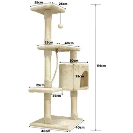 les tendances Paloma Kratzbaum 40 x 40 x 114 cm beige