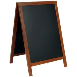 Securit® Sandwich-Hartholz-Trottoir-Kreidetafel mit lackiertem Gummiholzrahmen