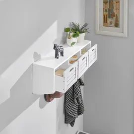 SoBuy Wandgarderobe FHK19 Weiß
