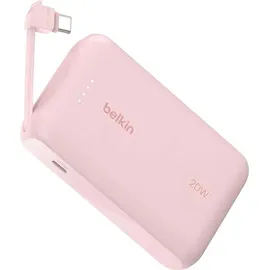 Belkin BoostCharge - Powerbank - mit integriertem Kabel - 10000 mAh - 20 Watt - 3 A - Fast Charge - 2 Ausgabeanschlussst