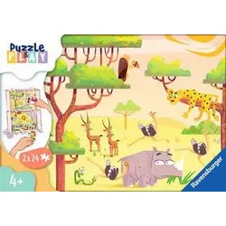 Puzzle - Safari-Zeit- 2 x 24 Teile