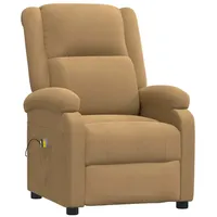 VidaXL Massagesessel Elektrisch Braun Samt