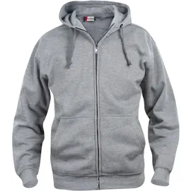 New Wave Rundhalspullover Basic Hoody Full Zip Grau 4XL