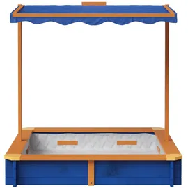 Teamson Home Teamson Kids Großer Garten Sandkasten aus Holz mit Deckel, und Baldachin