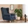 Konsimo Ohrensessel Miles Webstoff 82 x 105 x 97 cm Blau