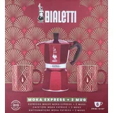 Bialetti Moka Express Déco Glamour - 6 cups + 2 mugs