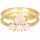 Elli Solitärring ELLI "Quarz Rosa Stapelringe 2er Set 925 Silber" Gr. 56, gold, Fingerringe, Damen, 56mm,mit Steinen, Silber 925 (Sterlingsilber)
