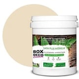 BOX DECO COULEURS Natura ökologische Wandfarbe Natura Satin-Optik 1 Liter / 13 m2 Beige Elfenbein